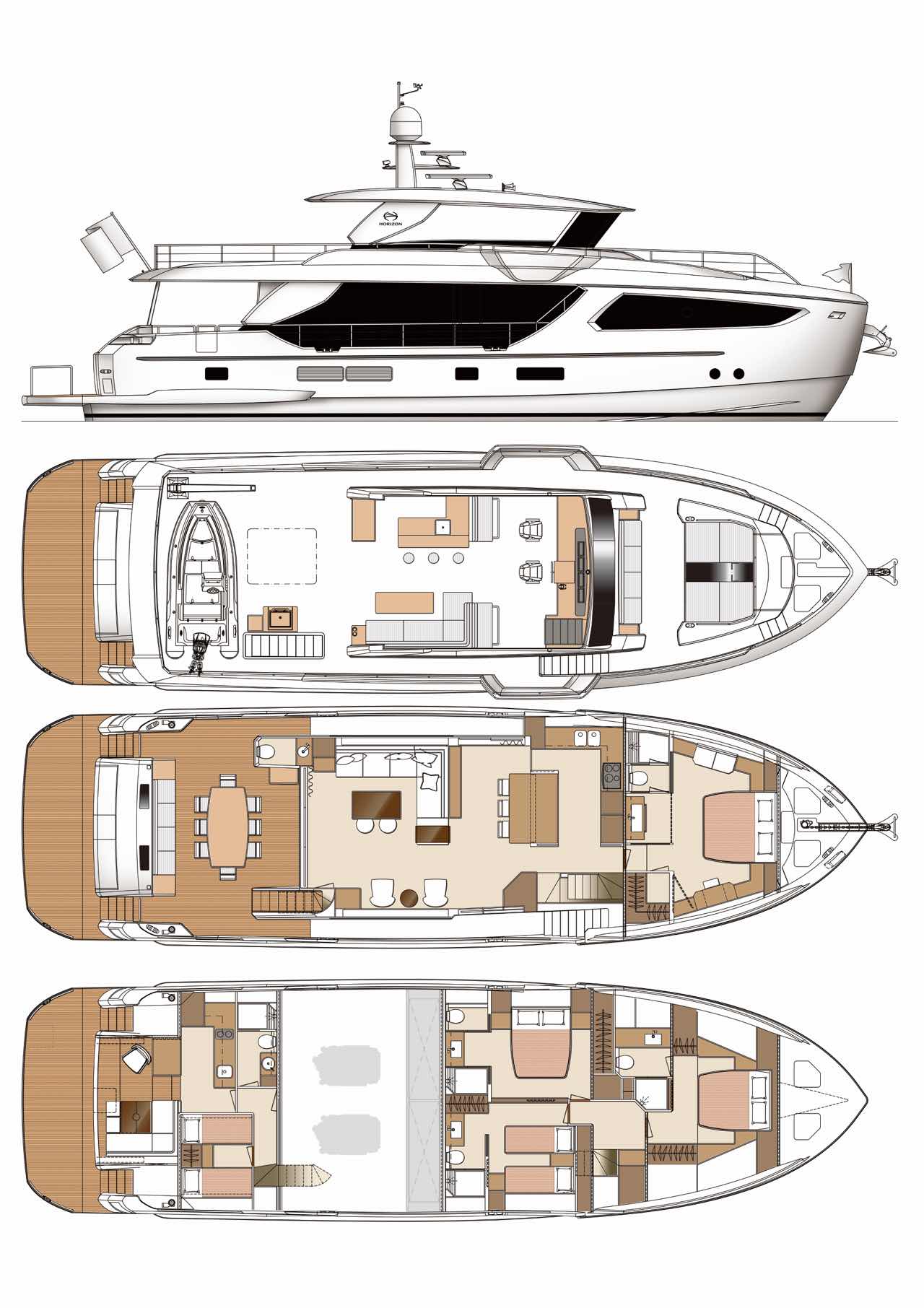 80 foot horizon yacht
